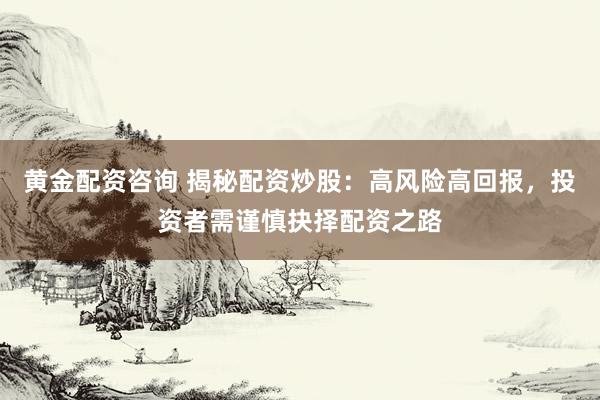 黄金配资咨询 揭秘配资炒股：高风险高回报，投资者需谨慎抉择配资之路